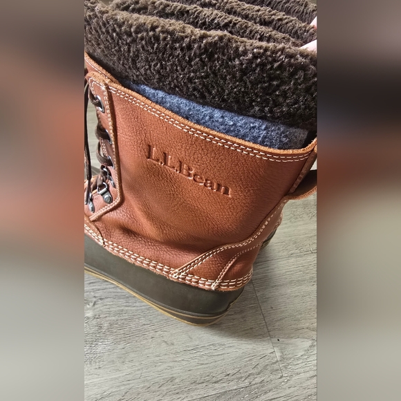 Mens LL Bean Brown Duck/Snow Boots Size 12 - Picture 7 of 13